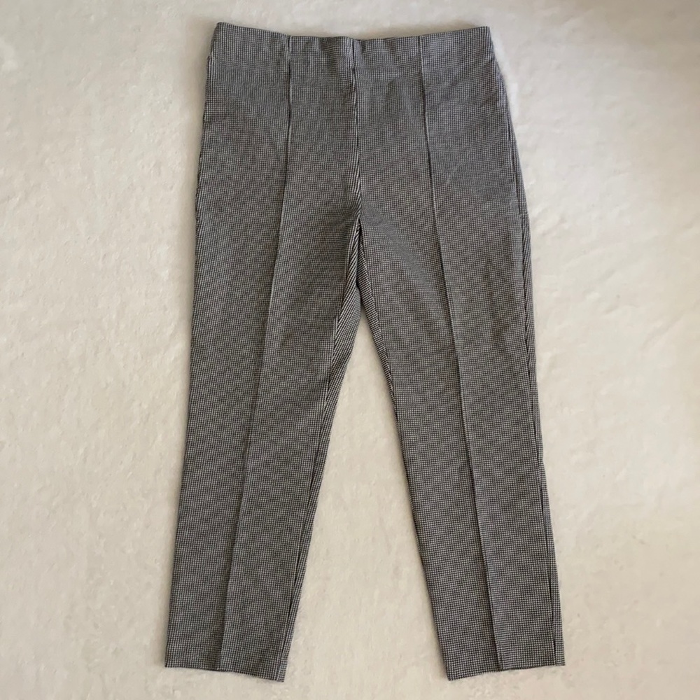 Massimo Fabbro Italy | Houndstooth High Waisted Front Seam Cropped Pants (10)